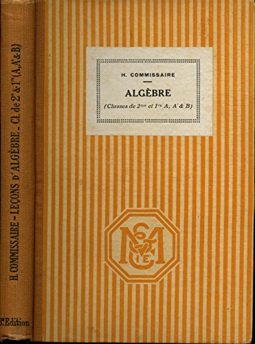 Algèbre / H. Commissaire / Réf188 francais Algèbre / H. Commissaire / Réf188 francais
