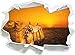 Produktbild Kamel bei Sonnenuntergang in Ägypten Kunst Buntstift Effekt, Papier 3D-Wandsticker Format: 92x67 cm Wanddekoration 3D-Wandaufkleber Wandtattoo