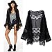 Produktbild WINWINTOM Frauen-Spitze-Splicing Hohle Chiffon Kimono Cardigan Bluse Mantel Tops (S)