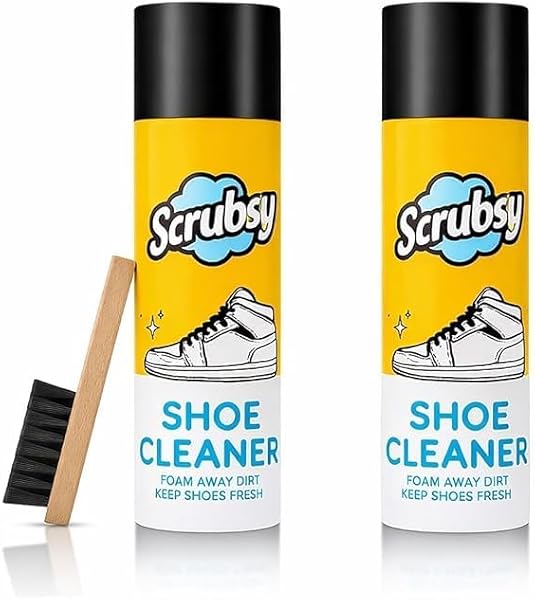 SYLVERA Shoe Cleaning Kit - Shoe Cleaner - Foam-Based Sneaker Cleaner for All Shoes, Safe for, Sports, Leather, Suede, Canvas, Mesh, Quick Dry, No Rinse Needed