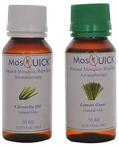Mosquick Natural Mosquito Repellent Oil Citronella 50ml Lemon Grass 50ml 100ml Total Amazon In Health Personal Care