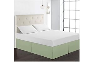 GUOCU Cubre Canapés para Somier – Falda de Cama Tejido Microfibra Poliéster - Fuerte, Suave y Duradero Pasto Verde Double