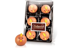 ‎PRALINENCLUB Pralinenbote – Nougat Osterküken mit 6 handgefertigten Pralinen deutscher Chocolatiers, das Pralinen Geschenk zu Ostern, 70g (Osterküken Nougat, 6 Pralinen)