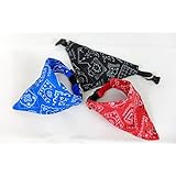 PeSoBo Hundehalsband mit Tuch Umfang 22-35 cm x 1 cm Bandana Halsband Hund Katze rot