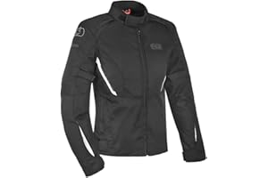 Oxford Iota 1.0 Ladies Waterproof Thermal Textile Motorcycle Jacket Tech Black/White Size 18