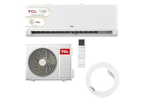 TCL Split Klimaanlage 12000 BTU (3,4kW) Modell: BreezeIN mit Sprachsteuerung, WIFI für Räume bis35m² 4 in 1: Heizen, Kühlen, Entfeuchten, Ventilieren inkl. 8°C Frostschutzmodus, Eco- & Turbomodus