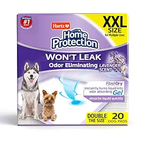 Hartz Home Protection Lavender Scent Odor Eliminating Gel Dog Pads, 30