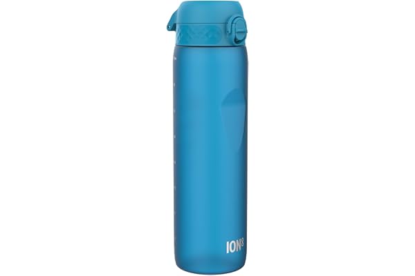 Ion8 Gourde 1l, 1000ml, Anti-Fuite, Facile à Ouvrir, Verrouillage Sécurisé, Poignée de Transport, Lavable en Lave-vaisselle, Sans BPA, Idéale pour le Sport et la Salle de Sport, Bleu