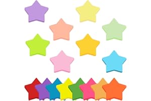 KUIZHEN Farbige Haftnotizen, 16 Farben 800 Blatt Pentagramm Form Selbstklebende Haftnotizzettel, Sticky Notes für Büro Schule Zuhause Memo Notizblöck 70 x 70 mm