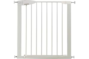 Munchkin Easy Loc Cancello di sicurezza per bambini o cani per scale e porte , Facile da installare, senza viti , 73-79cm , Bianco