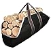 Produktbild Große Leinwand Log Tasche Carrier Innen-Kamin Brennholz Tragetaschen Halter rund Holzstapel Rack Fire Holz Fluggesellschaften tragen für Outdoor tubuläre Birchwood Ständer von Herzen Herd Werkzeuge Korb
