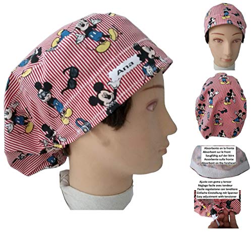 Surgical caps, Haube, kappe, Medizinische, küche, Für lange Haare. Mickey Maus. Mit Ihrem Namen auf freie Optionen.