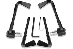 KIMISS Universal CNC Motorbike Handgrip Guard Brake Levers Protect Guard Motorcycle Protector Handlebar 22MM(Black)//Brake Guard Motorbike Lever CBR