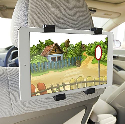 Color Dreams Rotating Headrest Car Seat Mount Holder, 100% Guarantee Replacing components damaged free, rotation 360 °, adjustable different sizes, enables safe and easy mounting to any headrest for iPad 2/3/4/ , Ipad Air, Ipad Mini, Galaxy Tab/Tab S/Note Pro, Nexus 7, Kindle Fire HD 6/7 Fire HDX 7/8.9 Fire 2 and tablets up to 14". Black