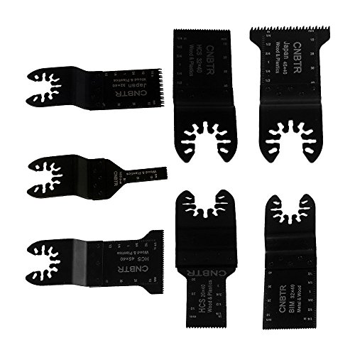 cnbtr schwarz mix Zubehör Multifunktionswerkzeugen Quick Release oszillierendes Sägeblatt Multifunktions Werkzeug Set von 7 - 3