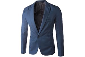YAOTT Chaqueta De Hombre De Manga Larga,Blazer Casual con Botones Slim Fit Ligero,Chaqueta De Traje Formal Elegante,Chaqueta De Negocios De Solapa con Bolsillos