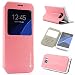 Produktbild Smartphone Hülle Schale Tasche Samsung Galaxy S7 EDGE View Hülle Flip Cover Schutz Hülle Flip Cover Hülle Schale rosa