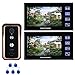 Produktbild 1 oder 2 Monitor 7 Zoll Touch Button Farbe Video Intercom Türsprechanlage mit RFID-Kartenleser HD Türklingel 1000TVL IR-Cut Kamera,2screens