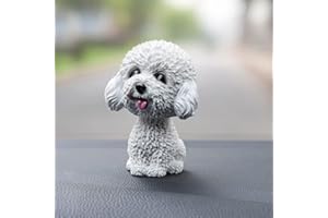 Rurunklee Car Nodding Dog Doll Cute Dog Ornaments Shaking Bobble Head Bobbing Head Dogs Puppy Car Interior Dashboard Decoration Creative for Car Home Desk Docoration