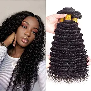 10A Brazilian Virgin Hair Pineapple Deep Wave 3 Bundles 10