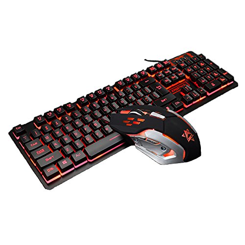 Buy Gaming Keyboard Gaming Mouse Rainbow LED Red/Blue/Purple Backlit