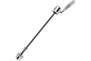 QTMMC Steel Quick Release Skewer for Rear Mounted Trainers, Standard Bike Wheel Skewers Rod Lever for Turbo Trainer, Indoor Trainer, Riding, All Rear Cycle Wheels with Hollow Axle, Silver
