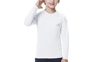 MEETWEE Niño Camiseta Natación Manga Larga con UV Protección Solar, UPF 50+ Camiseta de baño Rashguard Secado Rápido para Surf Piscina Playa