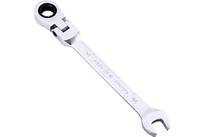 Gedlex Carraca Pequeña 10mm, Acero Cromo Vanadio Llave Carraca Flexible 180º y Llaves Fijas de Horquilla 15º, Resistente al Desgaste, Resistente al Deslizamiento, Resistente a la Oxidación