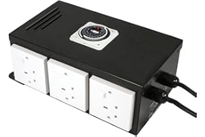 Senua Contactor Relay Built in Timer Switch 4/6/8 Way 26A 6KW Hydroponics Grow Light Controller System Switch UK (6 Way)