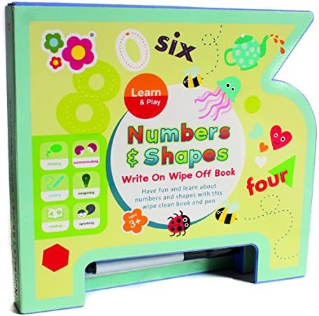 Fun Numbers and Shapes Write on Wipe off Book - Number One Stocking Filler For Children Age 3+