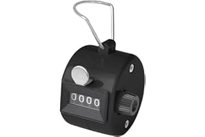 GOGO Contador Manual de 4 Dígitos Número Contador de Mano Contador de Personas 8 Colores Ideal para Eventos Deportivos