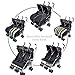 Buggies Twin Citi Elite Double stroller twin buggy with footmuffs Suitable for single doors Both seats 5 appropriate positions of the seats of birth operate independently UNIQUE reflective tape on the visa for extra security 2 small babies or 2 complete with rain cover sold by KIDZ KARGO Candy Stripe