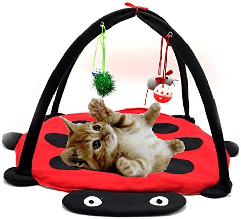Pet Cat Dog Play Activity Fun Playing Toy Bed Pad Blanket Mat House Bells Tent Soft Stuffed