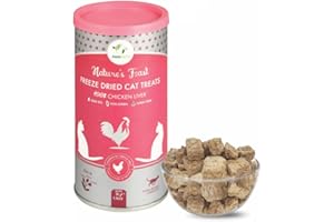 PAWFECT TREATS Nature's Feast Freeze Dried Cat Treats - Chicken Liver Treats | Hypoallergenic Cat Treats, Grain-Free | Provides Iron | Supports Digestion | Healthy Cat Treats, Grain-Free (50g) Pawfect