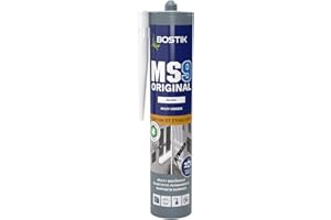 Bostik MS9 Original - Mastic de Fixation et Étanchéité - Colle et Joint - Formule MS Polymères - Intérieur/Extérieur - Couleur : Transparent - 1 Cartouche 300 ml