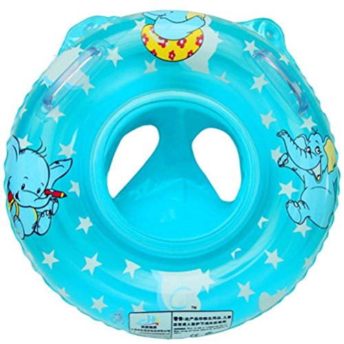 CosCosX Child Inflatable Swimming Toddler Safety Aid Float Seat Ring BLUE
