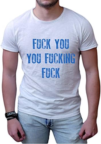 Social Crazy Men's T-Shirt -  white - Medium