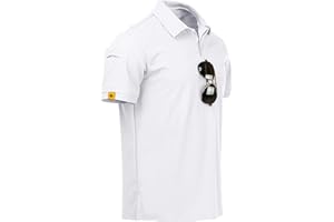 geeksport Polo Homme Manches Courtes Respirant Polo Golf Séchage Léger T-Shirt pour Outdoor Sport d'été M-3XL