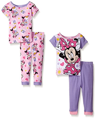 Minnie Mouse Baby Girls' "Bedtime Besties" 4-Piece Pajama Set - purple/multi, 12 months