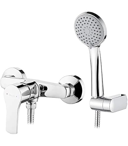 IMEX BDZ044-5 Grifo De Ducha Cromo – Serie Bélgica/Bruselas – Instalación En Superficie – Latón/Zamak