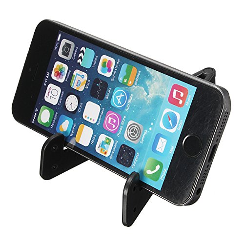 Familymall(TM) Uneversal Faltbare Halter Handy Halterung Staender Stand Tisch Winder Fuer Smartphone Tablet PC XPERIA LG Samsung Schwarz