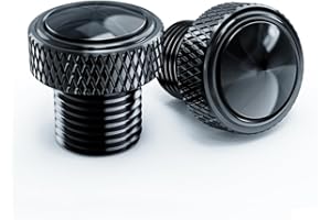 ZEXDDI 2pcs Clockwise Thread Screws M10*1.25 Motorcycle CNC Mirror Hole Plugs Bolts Fit For Kawasaki Z900 Z650 Honda BENELLI Aprilia CFMOTO Voge Suzuki (Black)