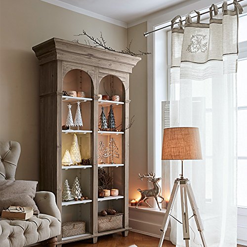 LOBERON Hochwertige Leinengardine Gratot mit edler Monogramm-Stickerei, creme - 2