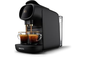 PHILIPS L'OR Barista Machine à Café à Capsules - Système Double Dose, 19 Bars, Compatible capsules Nespresso, Reconnaissance Double Capsule, Plateau Récolte-Gouttes Ajustable, Piano Noir (LM9012/66)