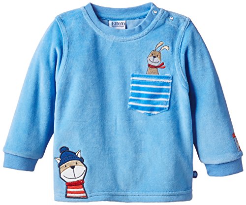 Eltern by Salt & Pepper Baby Boys E Sweat Let's Fly Nicki Plain Crew Neck Long Sleeve Sweatshirt, Blue (ocean Blue 429), 3-6 Months (Manufacturer size: 68)