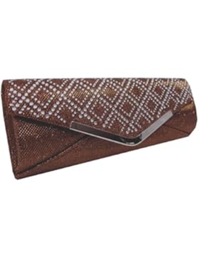 Just Lili Clutch Abendtasche Umhängetasche Handtaschen Coffee