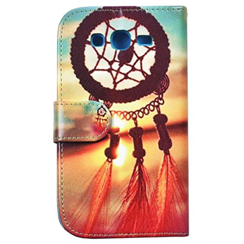 Semoss 3 en 1 Set Atrapasue  os Funda de Cuero Estrella Carcasa Case Para Samsung Galaxy Grand Neo i9060 PU Flip Billetera Piel Leather Folio Wallet Cover Skin con Funcion Soporte   Titular Tarjeta Protector Pantalla   Touch Pen