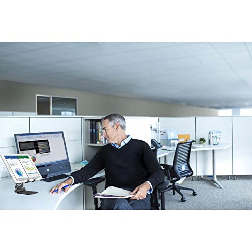 Faltbar Tablet Ständer ZEIGER Multi-Winkel einstellbar Handy Halter für 4-13″ Tablet iPad Air Pro mini,iPhone,macbook,kindle Samsung Tab mini Aluminium Reise Tablet Ständer Tischplattenhalter Tisch Halterung Silber Schwarz (Schwarz) - 6