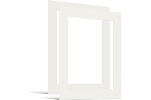 JUNOMI® 2 x passepartout 40 x 50 cm per Formato DIN A3 Bianco Crema | Spessore 1,5 mm | Dimensioni Esterne 40 x 50 cm per Formato Immagine 29,7 x 42 cm | Bianco Crema