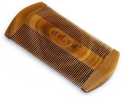 Natural Authentic Green Sandalwood Grate Comb Dense Teeth Go To Lice Children Baby Anti-static Portable Comb